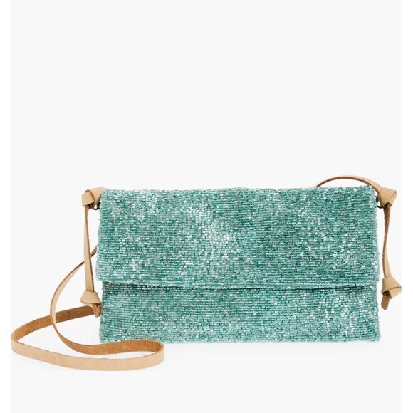 Urban Outfitters Plus One‎ Embellished Sparkle Crossbody Bag, Mint Green, NWT - Picture 2 of 7